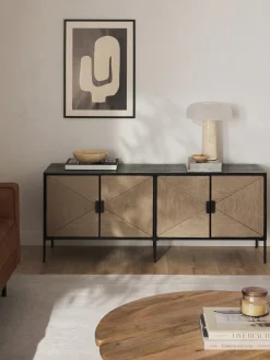 Aparador Con Puertas De Madera De Mango Maciza June