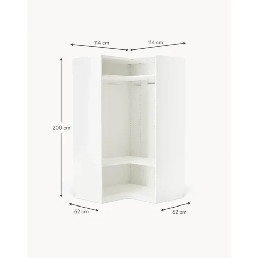 Armario Esquinero Modular Charlotte, 2 Puertas (115 Cm), Diferentes Variantes