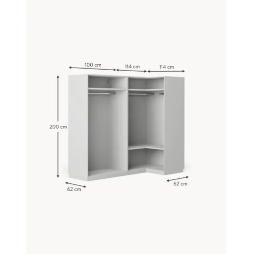 Armario Esquinero Modular Simone, 4 Puertas (215 Cm), Diferentes Variantes