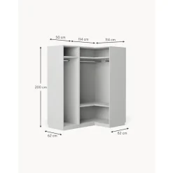 Armario Esquinero Modular Charlotte, 3 Puertas (165 Cm), Diferentes Variantes
