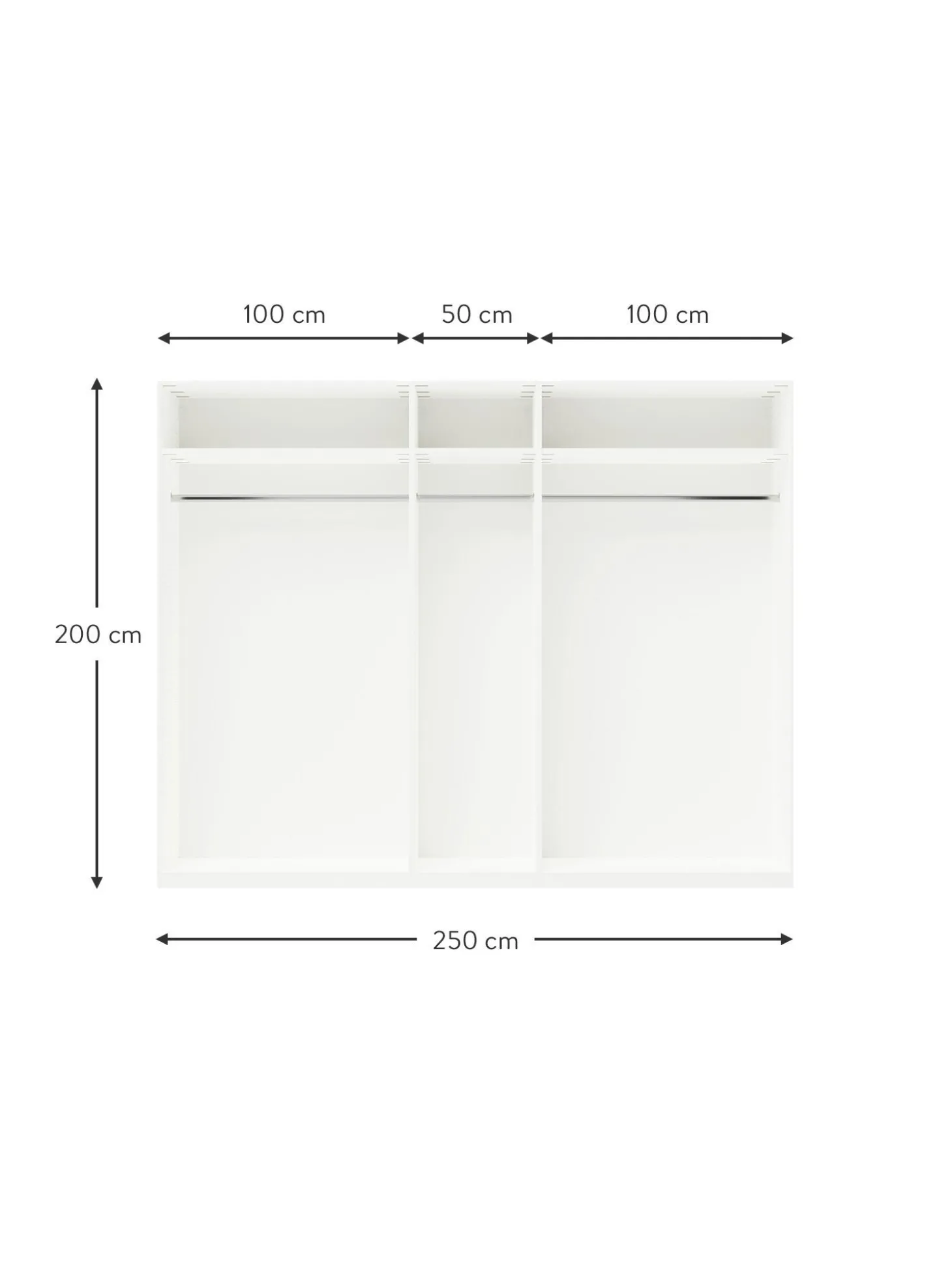 Armario Modular Charlotte, 5 Puertas (250 Cm), Diferentes Variantes