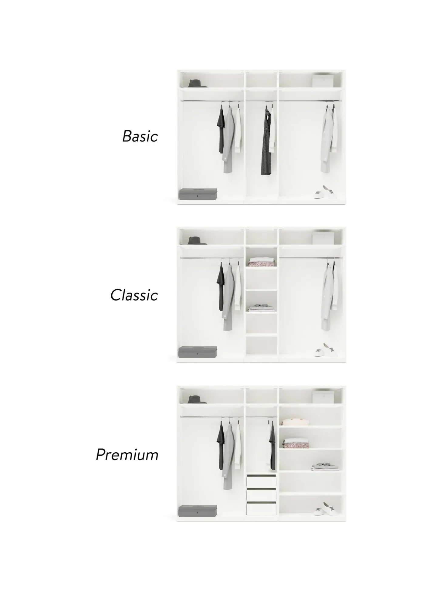 Armario Modular Charlotte, 5 Puertas (250 Cm), Diferentes Variantes