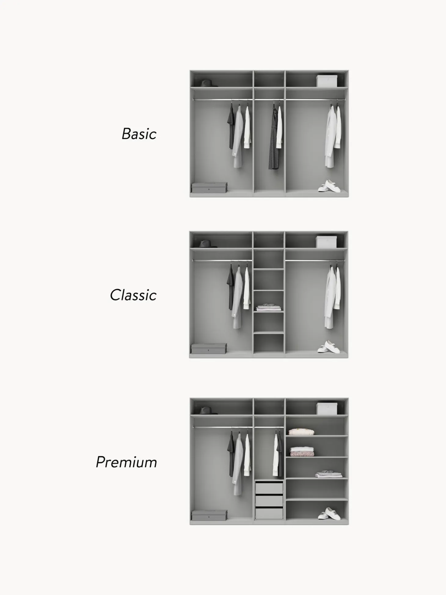 Armario Modular Leon, 5 Puertas (250 Cm), Diferentes Variantes
