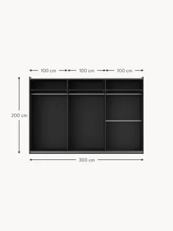 Armario Modular Leon, 3 Puertas Correderas (300 Cm), Diferentes Variantes