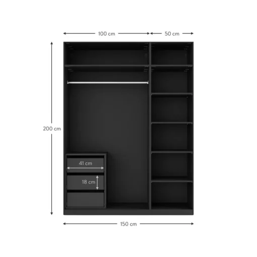 Armario Modular Leon, 3 Puertas (150 Cm), Diferentes Variantes