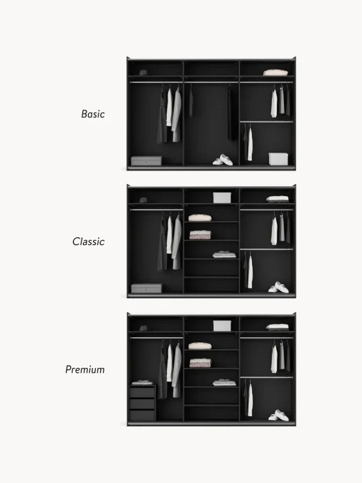 Armario Modular Leon, 3 Puertas Correderas (300 Cm), Diferentes Variantes