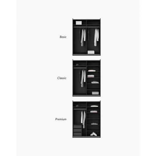 Armario Modular Leon, 2 Puertas Correderas (150 Cm), Diferentes Variantes