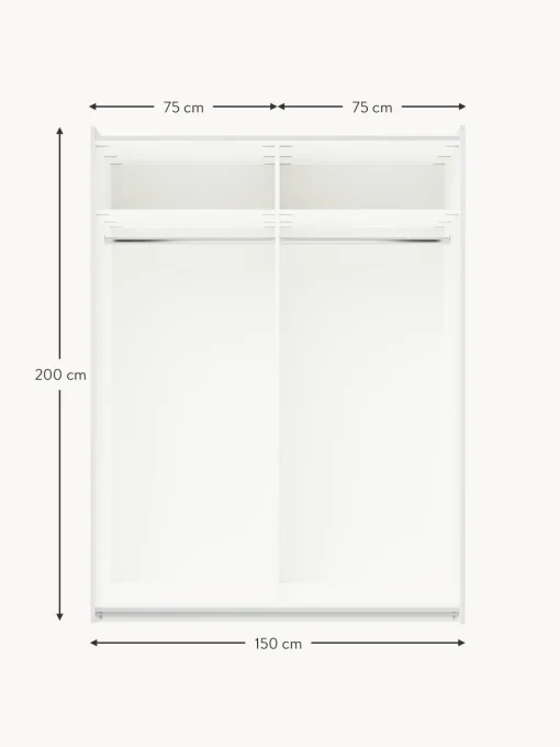 Armario Modular Leon, 2 Puertas Correderas (150 Cm), Diferentes Variantes