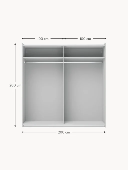Armario Modular Simone, 2 Puertas Correderas (200 Cm), Diferentes Variantes