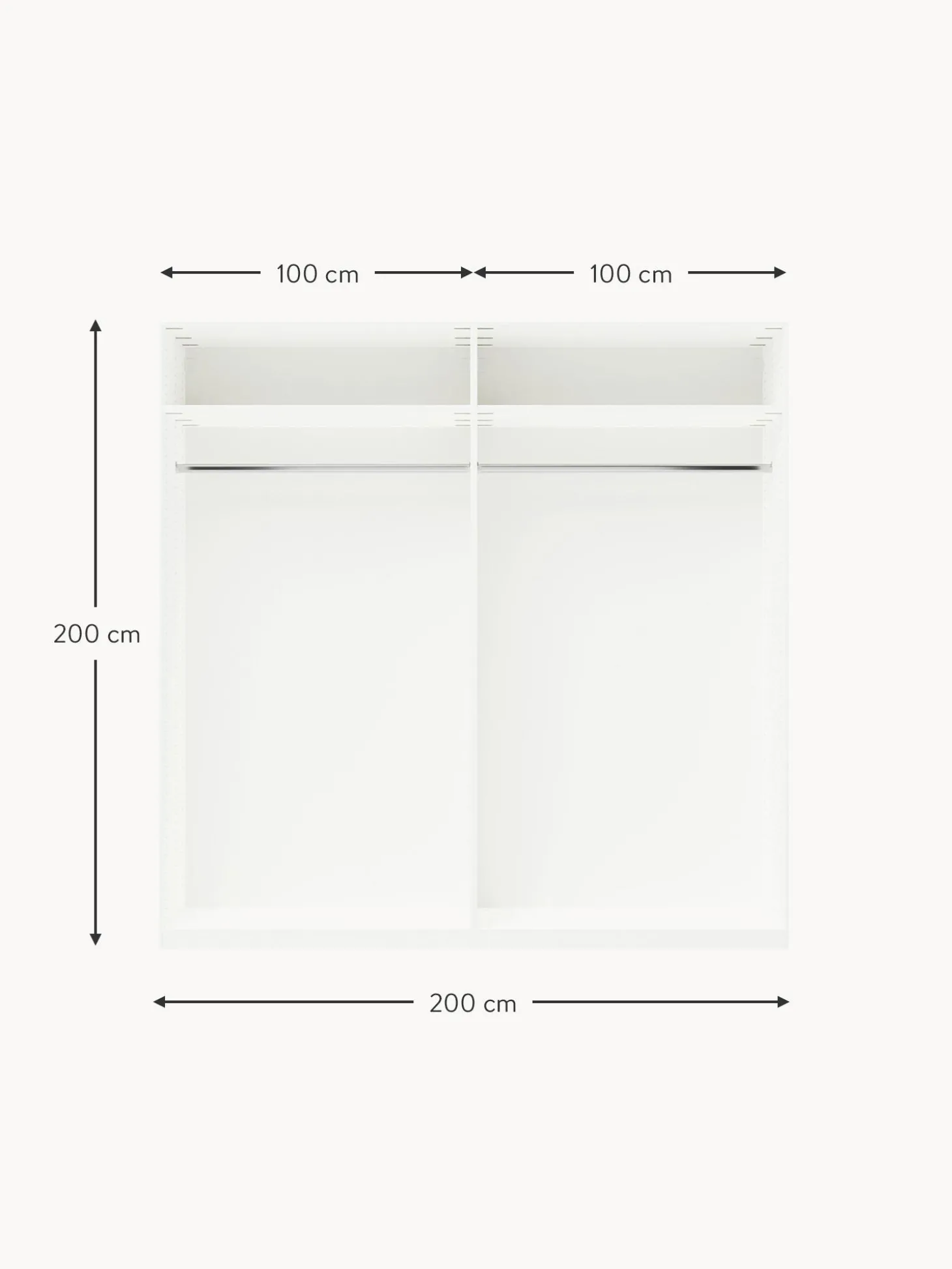 Armario Modular Simone, 4 Puertas (200 Cm), Diferentes Variantes