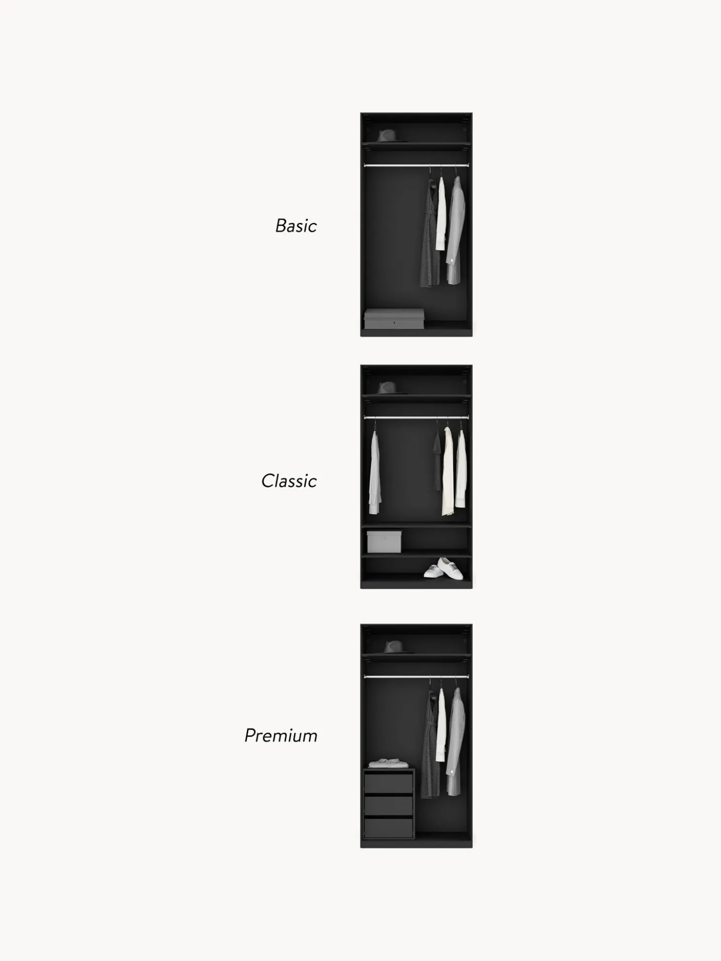 Armario Modular Simone, 2 Puertas (100 Cm), Diferentes Variantes