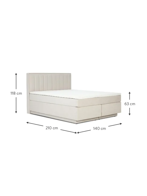 Cama Continental Livia, Con Espacio De Almacenamiento