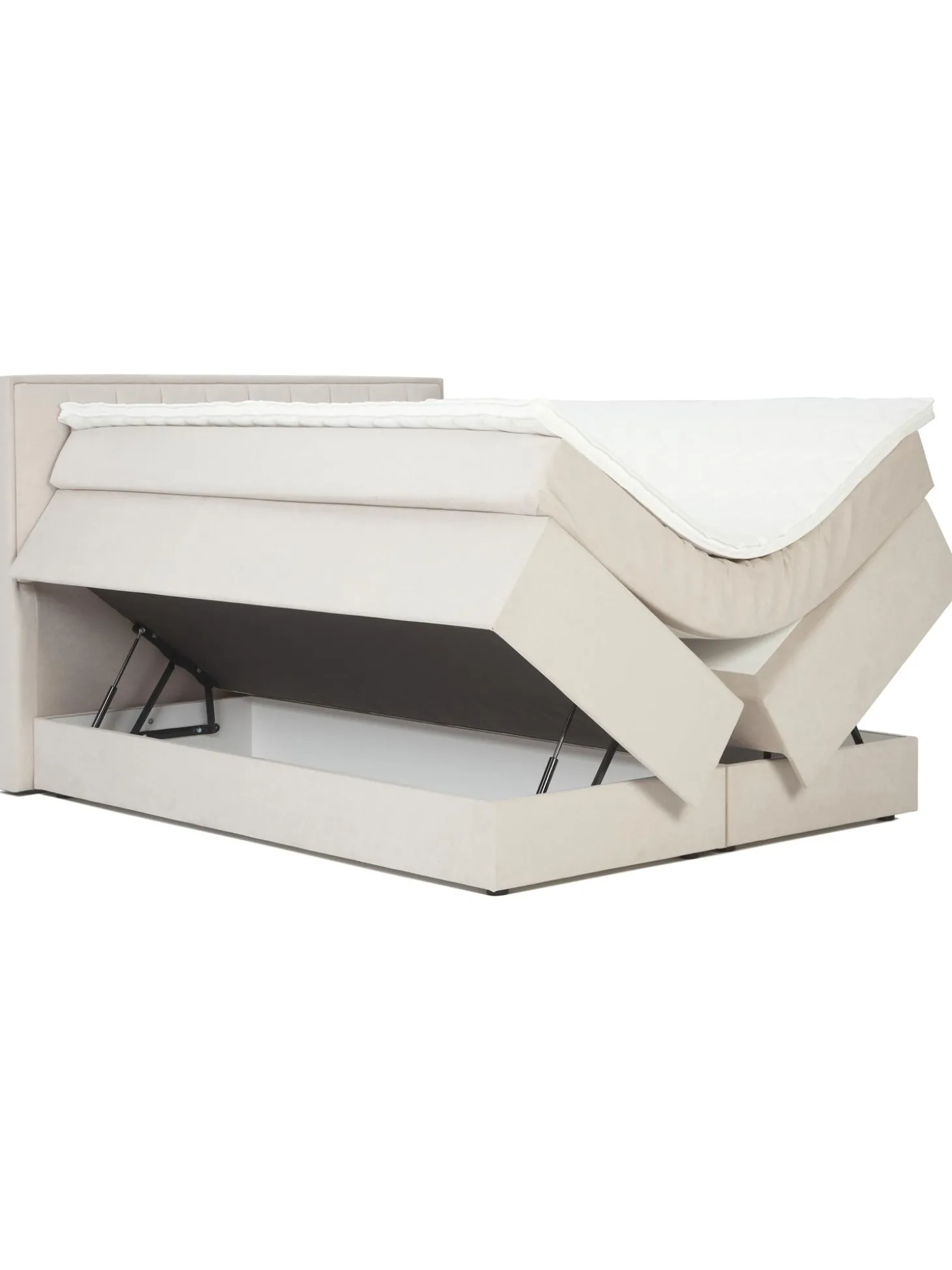 Cama Continental Livia, Con Espacio De Almacenamiento