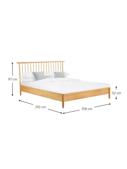 Cama De Madera De Pino Maciza Windsor, Con Cabecero
