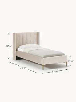 Cama Individual De Terciopelo Dusk