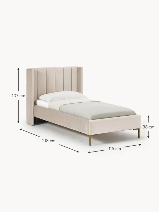 Cama Individual De Terciopelo Dusk
