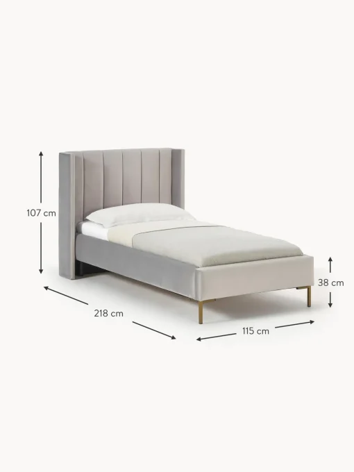 Cama Individual De Terciopelo Dusk