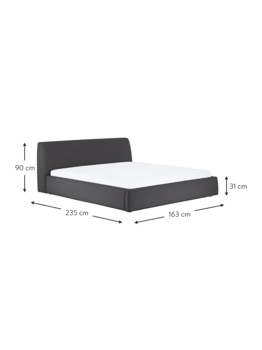 Cama Tapizada Cloud, Con Espacio De Almacenamiento