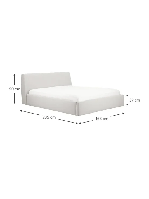 Cama Tapizada Cloud, Con Espacio De Almacenamiento