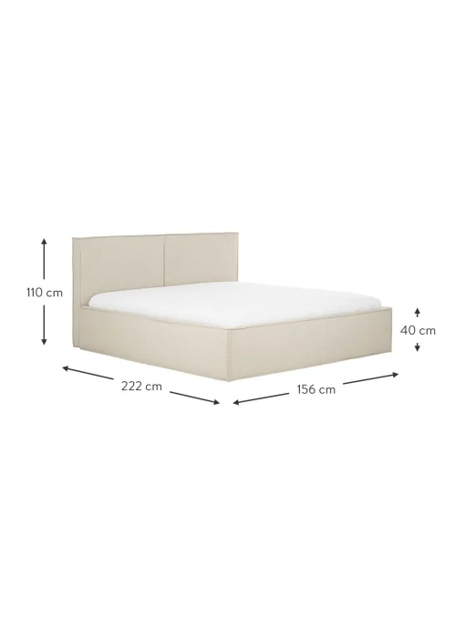 Cama Tapizada Dream, Con Espacio De Almacenamiento