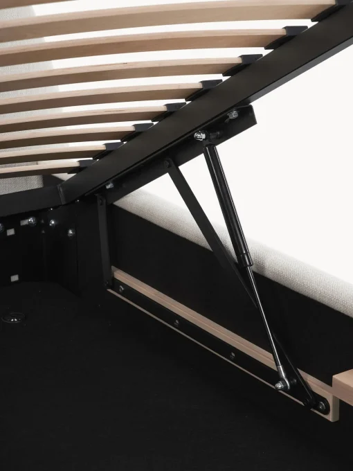 Cama Tapizada Ebba, Con Espacio De Almacenamiento