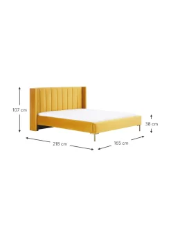 Cama Tapizada En Terciopelo Dusk