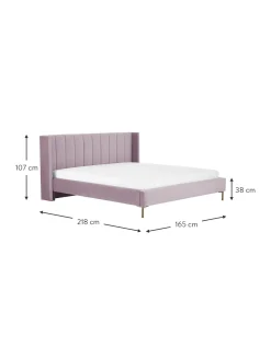 Cama Tapizada En Terciopelo Dusk