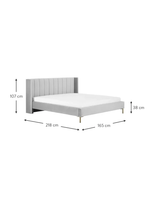 Cama Tapizada En Terciopelo Dusk