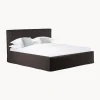 Cama Tapizada Feather, Con Espacio De Almacenamiento