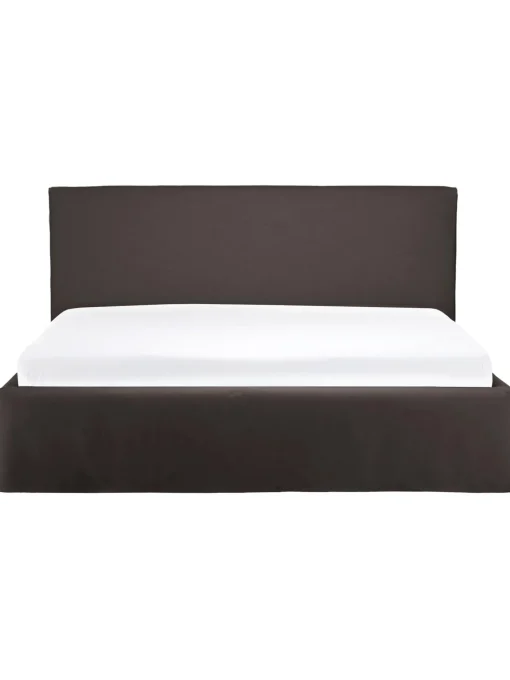 Cama Tapizada Feather, Con Espacio De Almacenamiento
