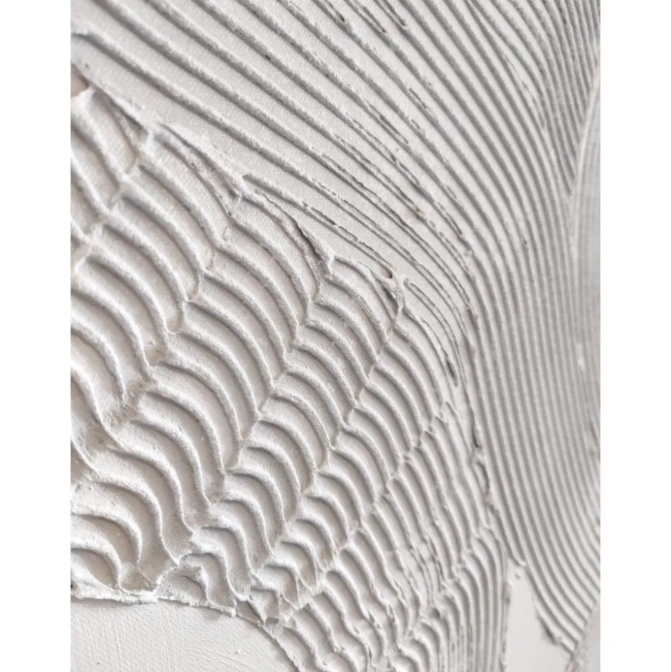 Cuadro En Lienzo Pintado A Mano White Sculpture 1