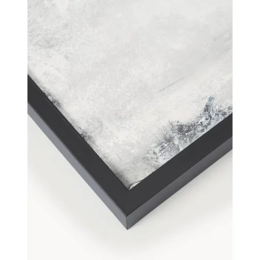 Cuadro En Lienzo Pintado A Mano Simple Living, Marco De Madera