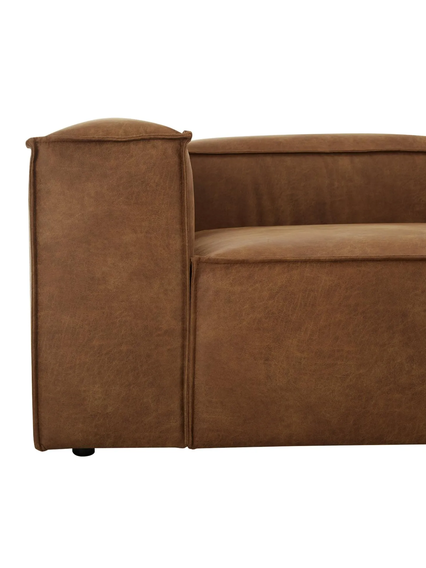 Divan Modular Grande De Cuero Reciclado Lennon