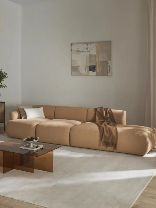Divan Modular Grande En Tejido Boucle Sofia