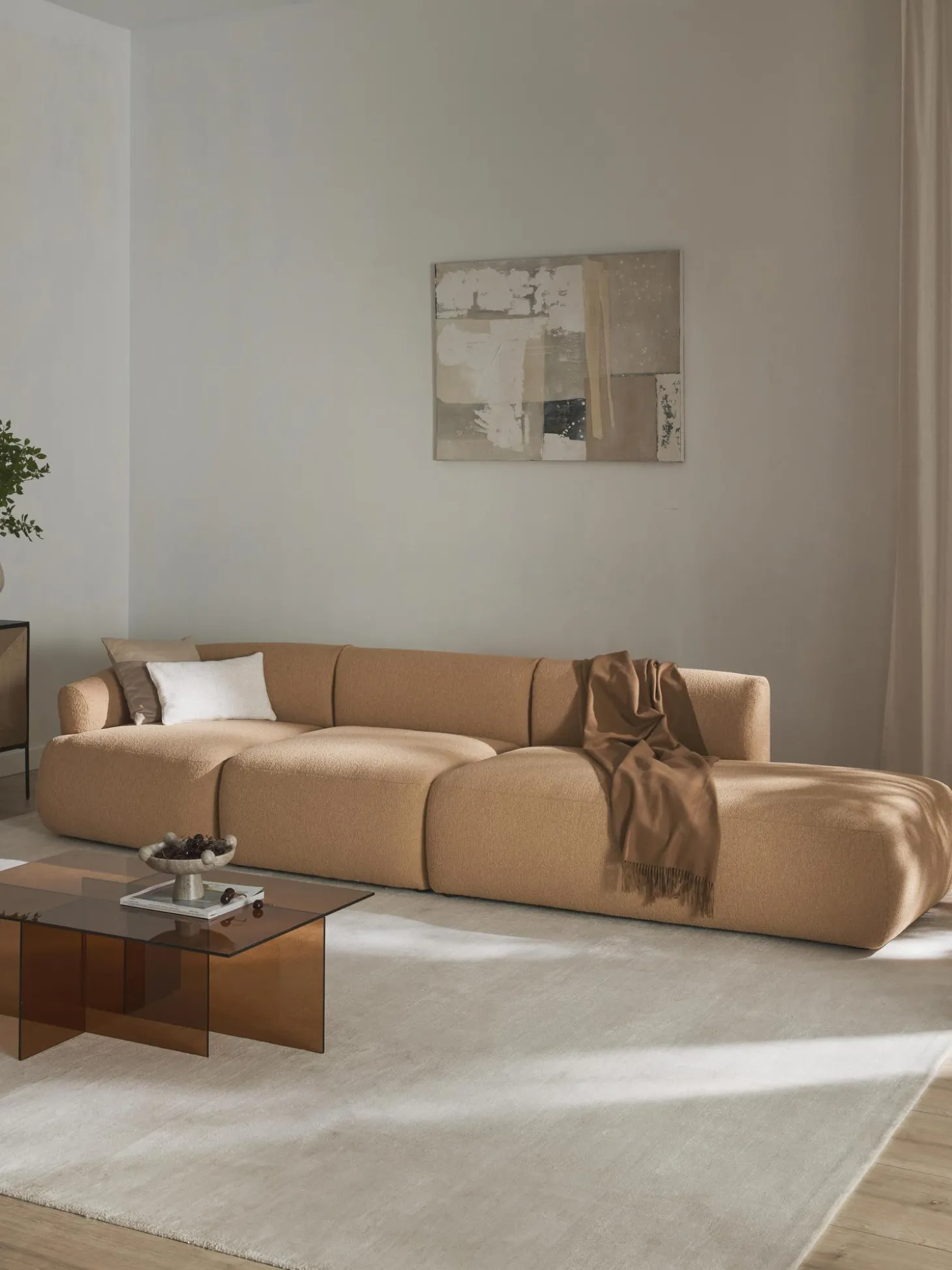 Divan Modular Grande En Tejido Boucle Sofia