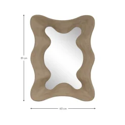 Espejo De Pared De Madera De Mango Riva