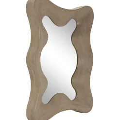 Espejo De Pared De Madera De Mango Riva