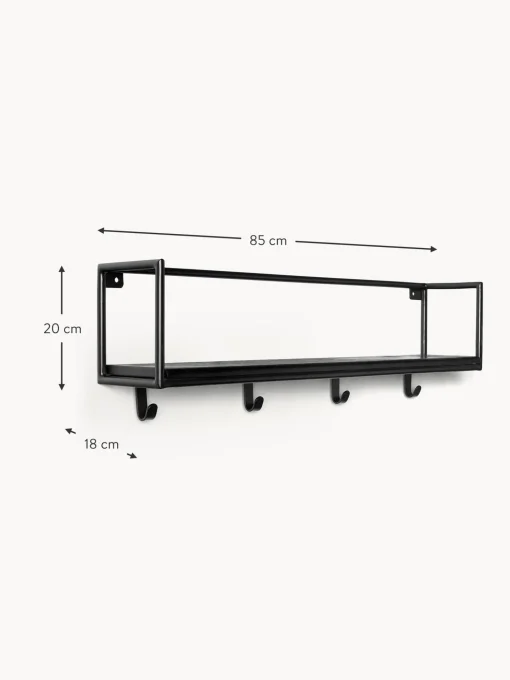 Estante De Pared De Madera De Mango Maciza June