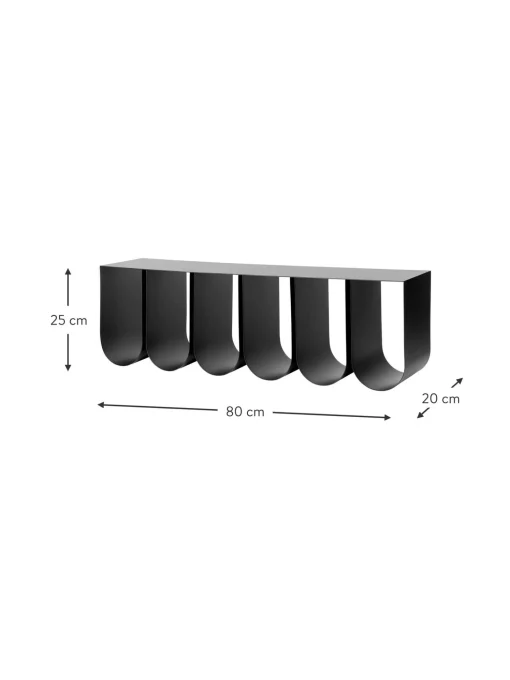 Estante De Pared De Metal Curved