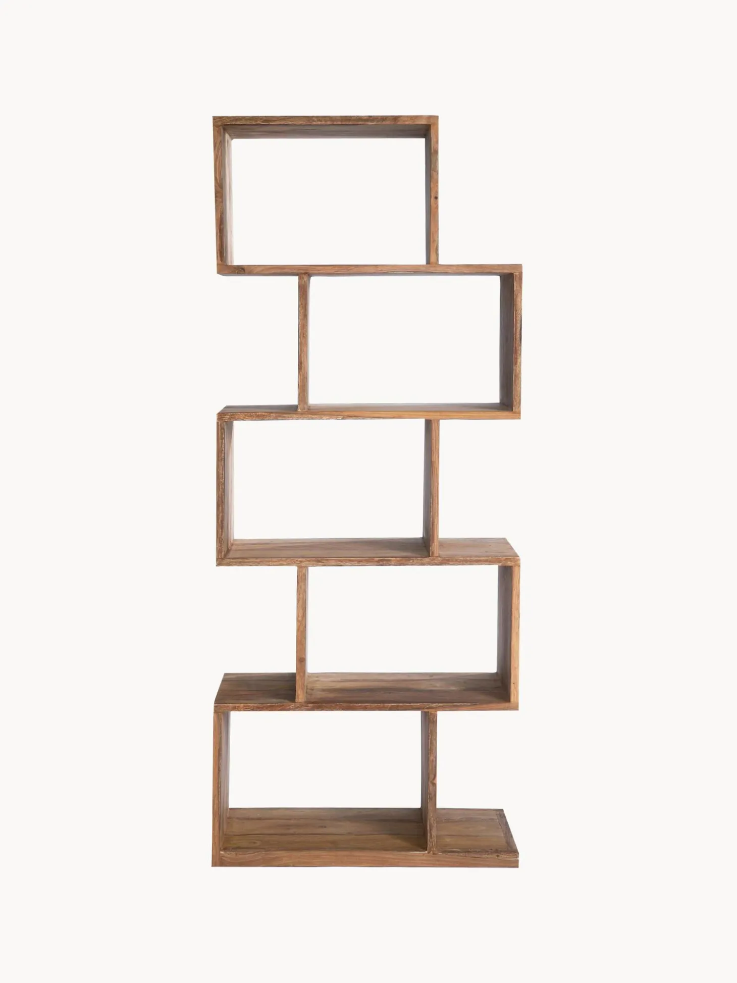 Estanteria De Madera De Sheesham Authentico Zick Zack