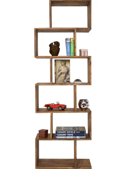 Estanteria De Madera De Sheesham Authentico Zick Zack