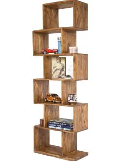 Estanteria De Madera De Sheesham Authentico Zick Zack