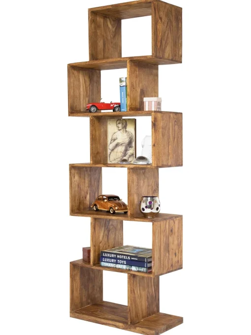 Estanteria De Madera De Sheesham Authentico Zick Zack