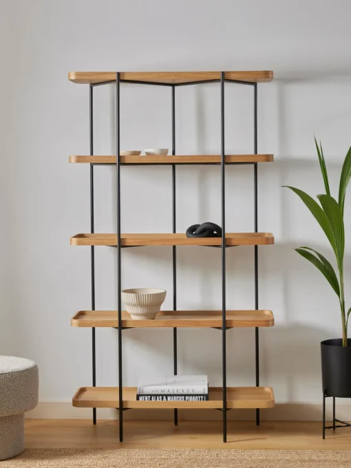 Estanteria Grande De Madera Y Metal Renee
