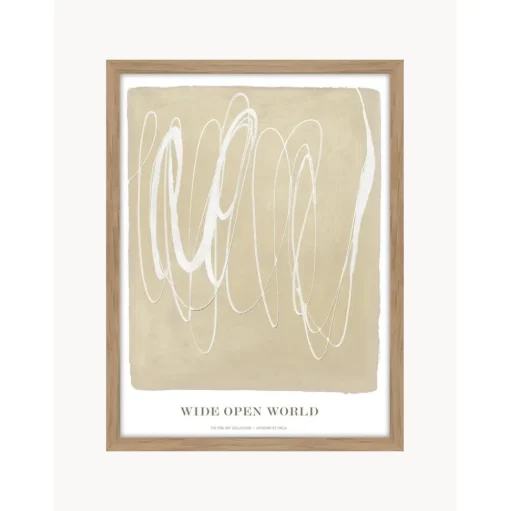 Impresion Digital Enmarcada Wide Open World