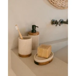 Jabonera Con Madera Laura