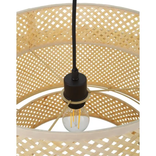 Lampara De Techo De Diseno De Bambu Finja