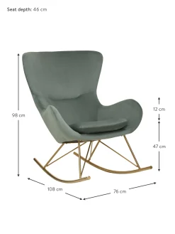 Mecedora De Terciopelo Wing