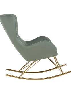 Mecedora De Terciopelo Wing
