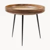 Mesa Auxiliar Bowl Table, Tablero De Madera De Mango